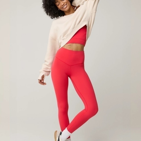 OFFLINE By Aerie 7/8 Leggings Real Me Xtra High Rise HOT PINK Size XSmall 25” - Picture 1 of 8